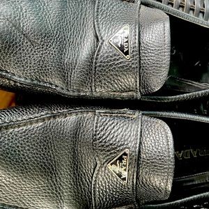 Mens sz 13 Saffiano Prada driving loafers